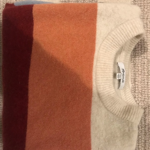 Madewell Crofton Striped Pullover Sweater in Coziest Yarn XXS - Picture 6 of 8